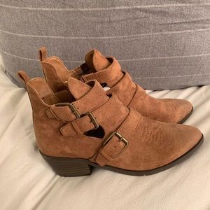 Buckle Brown Booties